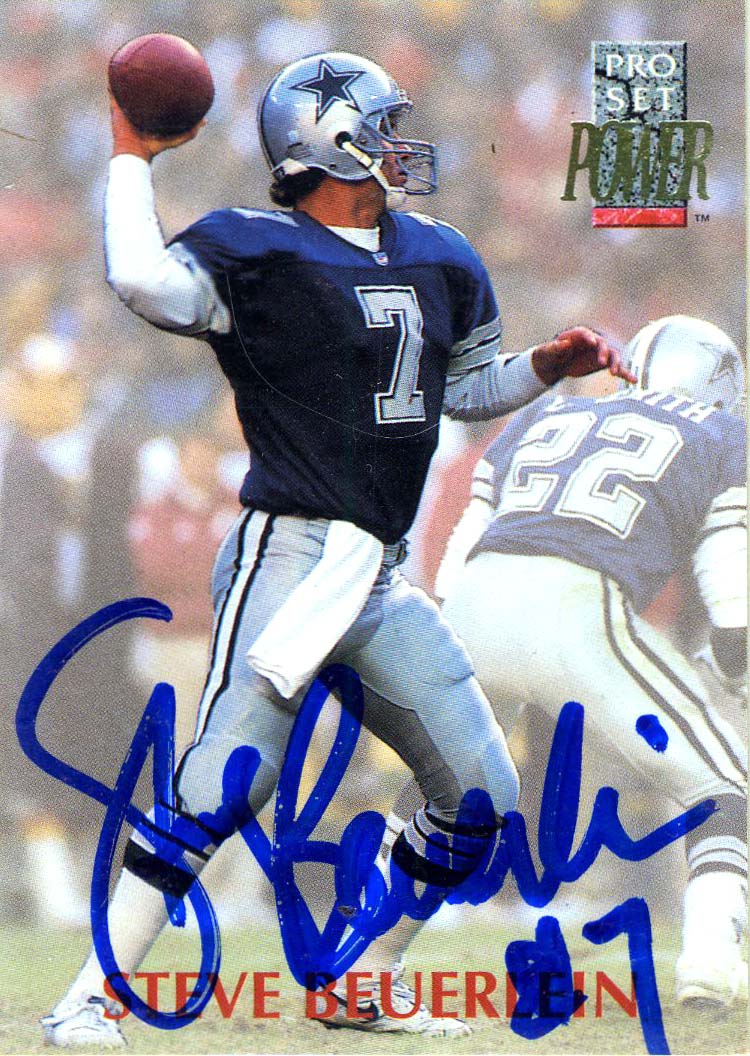 Steve Beuerlein | The Football Autograph Encyclopedia